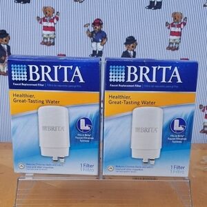 2 Brita on tap water faucet filter system universal 1 replacement fiter white